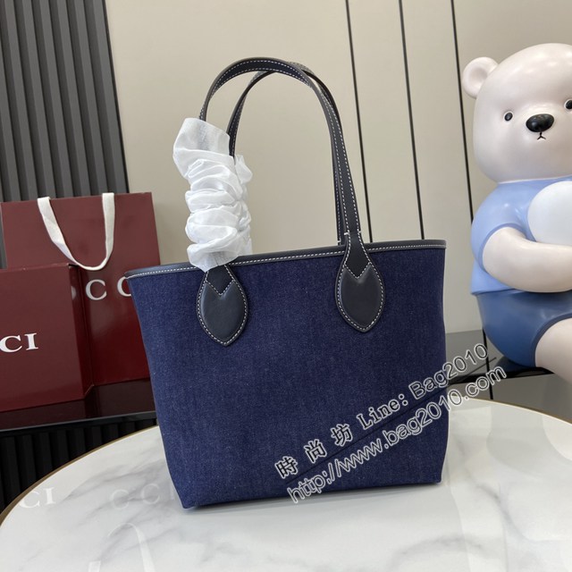 Gucci專櫃古馳最新款Totissima系列小號托特包字母肩背包 jh2605型號：820496